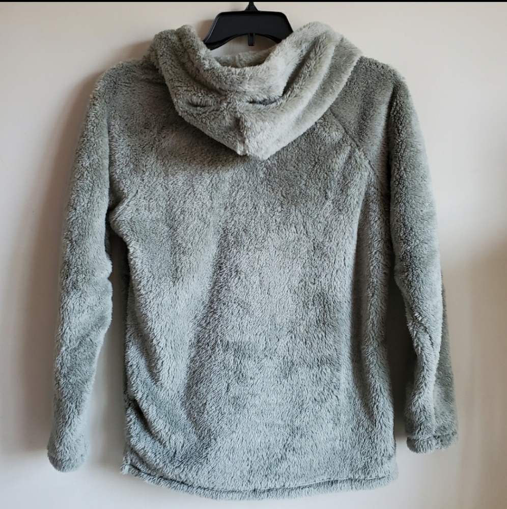 PINK VICTORIA'S SECRET SHERPA HOODIE SIZE - Picture 2 of 3